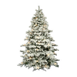 Flocked Christmas Trees