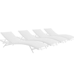 Product Image: EEI-4039-WHI-WHI Outdoor/Patio Furniture/Outdoor Chaise Lounges