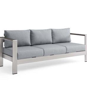 Product Image: EEI-3917-SLV-GRY Outdoor/Patio Furniture/Outdoor Sofas