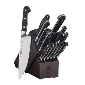 Pro Sixteen-Piece Knife Block Set with Walnut Block