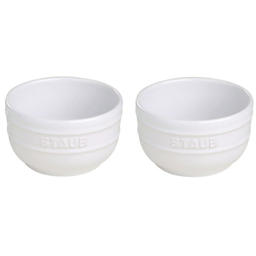 Two-Piece Ceramic Prep Bowl Set - White