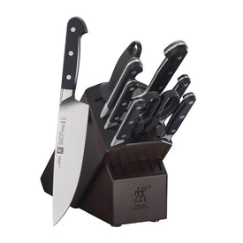 Pro Ten-Piece Knife Block Set with Walnut Block