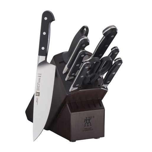 Pro Ten-Piece Knife Block Set with Walnut Block