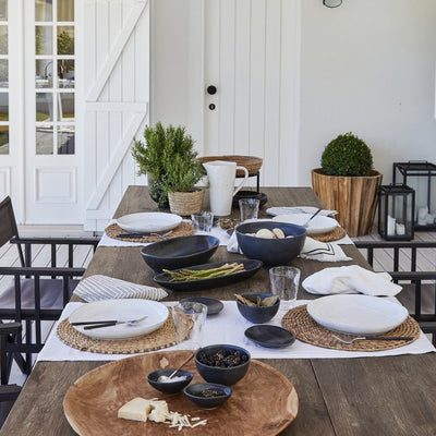 Livia 13" Oval Platter - Matte Black