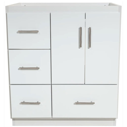 Simplicity Slab 30"W x 21"D x 34.5"H Single Bathroom Vanity Cabinet Only with Left Drawers
