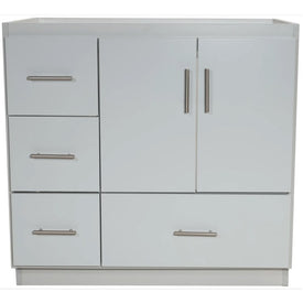 Simplicity Slab 36"W x 21"D x 34.5"H Single Bathroom Vanity Cabinet Only with Left Drawers