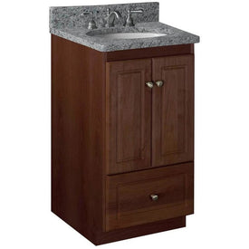 Simplicity Ultraline 18"W x 21"D x 34.5"H Single Bathroom Vanity Cabinet Only with No Side Drawers