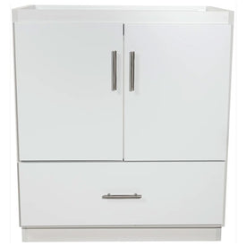 Simplicity Slab 30"W x 21"D x 34.5"H Single Bathroom Vanity Cabinet Only with No Side Drawers