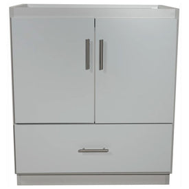 Simplicity Slab 30"W x 21"D x 34.5"H Single Bathroom Vanity Cabinet Only with No Side Drawers