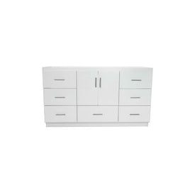 Simplicity Slab 60"W x 21"D x 34.5"H Single Bathroom Vanity Cabinet Only with Side Drawers