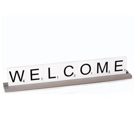 Serenity Welcome Wooden Scrabble Letter Tile Sign