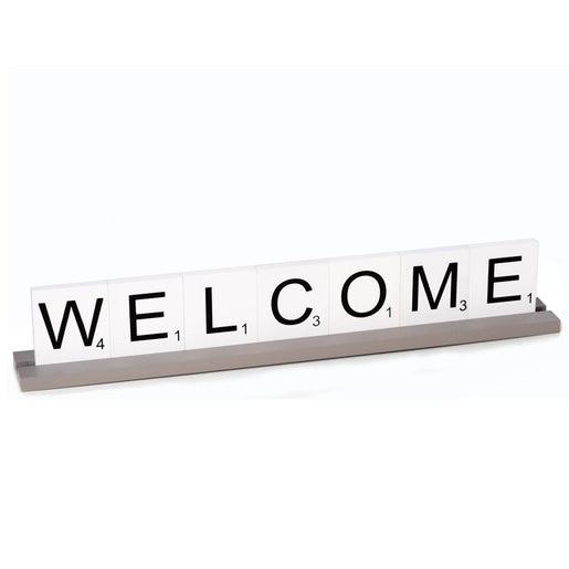 Serenity Welcome Wooden Scrabble Letter Tile Sign