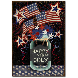 Patriotic Mason Flag 12" x 18" Canvas Wall Art