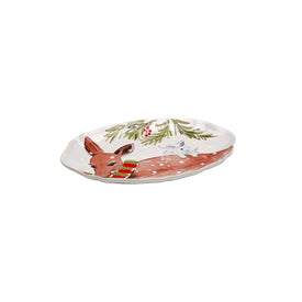 Deer Friends 13" Oval Platter