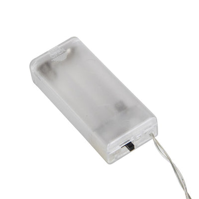 10-Count Warm White Pom-Pom Garland Battery-Operated LED Christmas Light Set with 3.25' Clear Wire