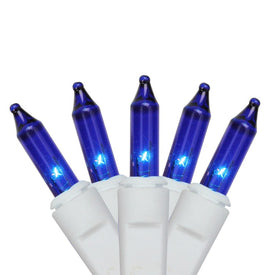 150-Count Blue Heavy-duty Commercial-Grade Icicle Christmas Light Set with 8.5' White Wire