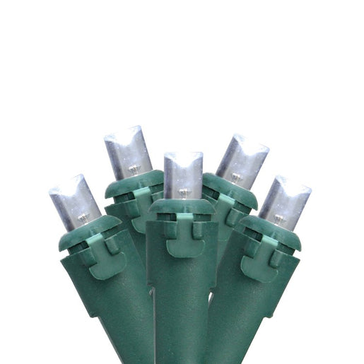 100-Count White LED Wide-Angle Christmas Light Set with 33' Green Wire