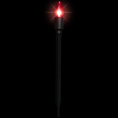 12" Red Berry Candle Lighted Window Silhouette Christmas Decoration