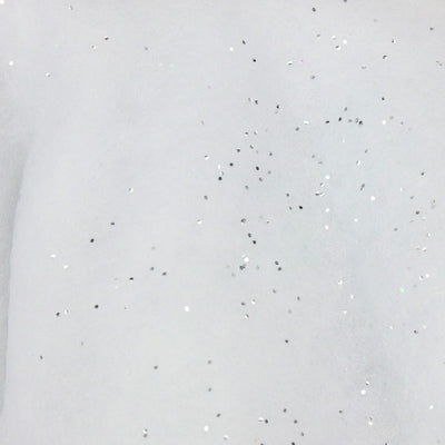 7' White Glittered Artificial Christmas Craft Icicle Snow Fringe