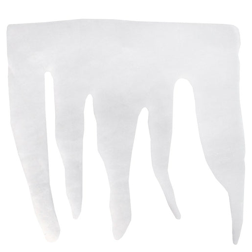 7' White Glittered Artificial Christmas Craft Icicle Snow Fringe