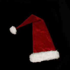 36" Red and White Extra-long Unisex Adult Christmas Santa Hat Costume Accessory - One Size