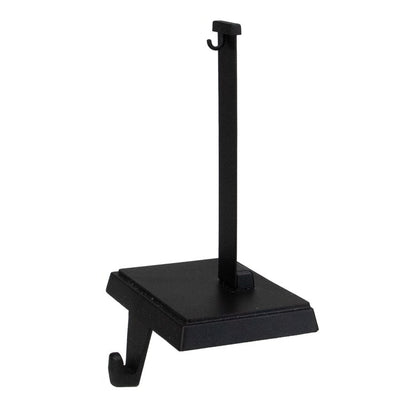 6.75" Matte Black Stocking Holder with Ornament Hanger - OPEN BOX