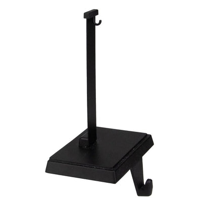 6.75" Matte Black Stocking Holder with Ornament Hanger - OPEN BOX