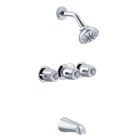 Gerber Classics Three-Handle Threaded Tub and Shower Fitting with Sweat Connections