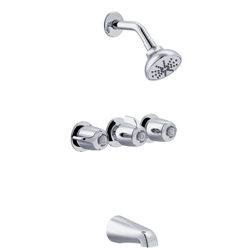 Gerber Classics Three-Handle Threaded Tub and Shower Fitting with Sweat Connections