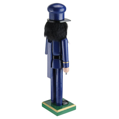 14" Blue and Black Wooden Christmas Nutcracker Police Officer