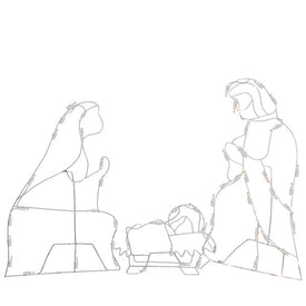 Holy Family Nativity Scene Lighted Outdoor Christmas Decoration Set of 3