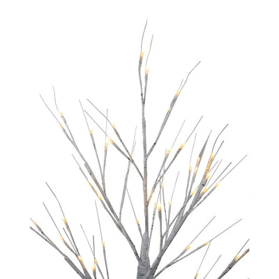 4' White Birch Tree LED Lighted Outdoor Christmas Decoration with White Lights