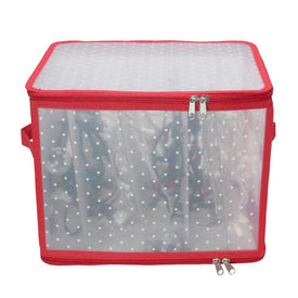 12.5" Transparent Zip-up Christmas Light Storage Box