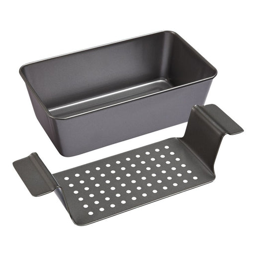 Nonstick Two-Piece Healthy Meatloaf Set - Gray