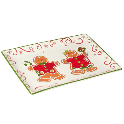 Holiday Magic Gingerbread 14" x 10" Rectangular Platter