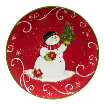 Holiday Magic Snowman Dessert Plates Set of 4