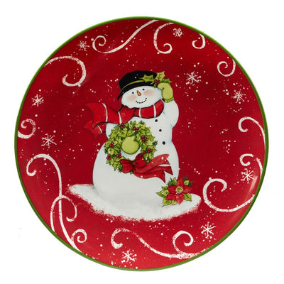 Holiday Magic Snowman Dessert Plates Set of 4