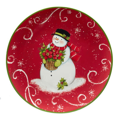 Holiday Magic Snowman Dessert Plates Set of 4