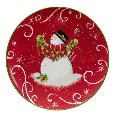 Holiday Magic Snowman Dessert Plates Set of 4