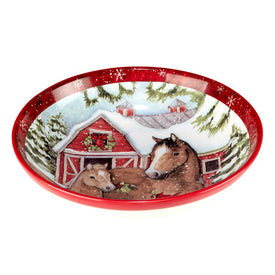 Homestead Christmas 13" x 3" Serving Bowl