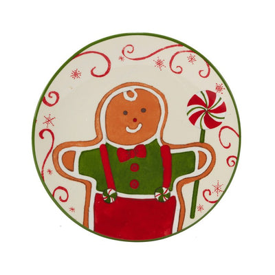 Holiday Magic Gingerbread Canape Plates Set of 4
