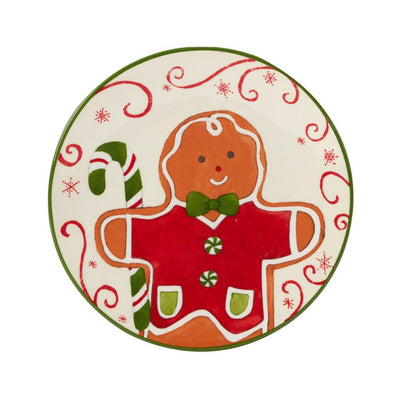 Holiday Magic Gingerbread Canape Plates Set of 4