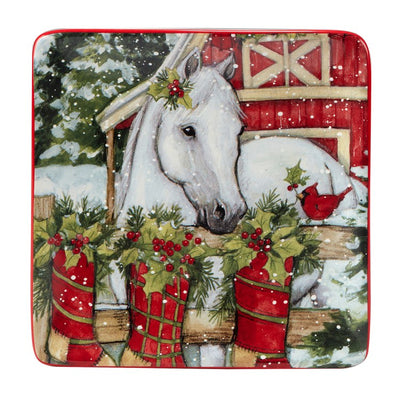 Homestead Christmas Canape Plates Set of 4