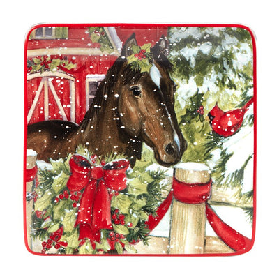 Homestead Christmas Canape Plates Set of 4
