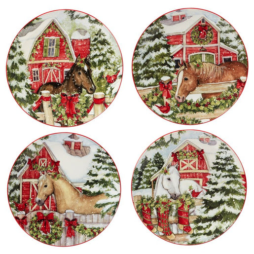Homestead Christmas Dessert Plates Set of 4