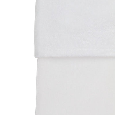 18" White Traditional Hanging Christmas Stocking