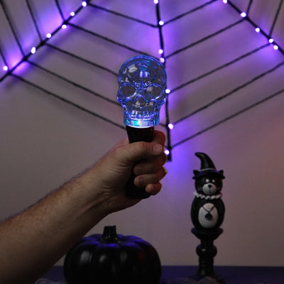9" LED Transparent Multi-Function Halloween Skull Light