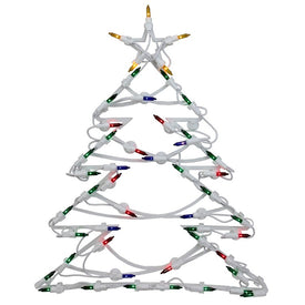 18" Lighted Tree Christmas Window Silhouette Decoration