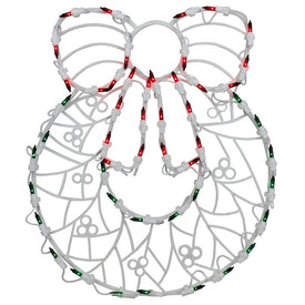 16" Lighted Wreath Christmas Window Silhouette Decoration