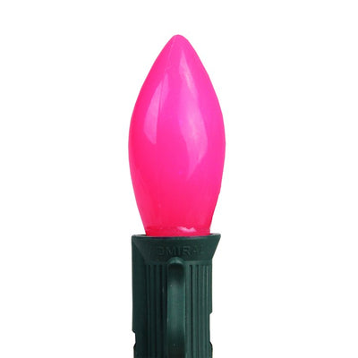 Replacement Opaque Pink C9 LED Christmas Bulbs Pack of 4